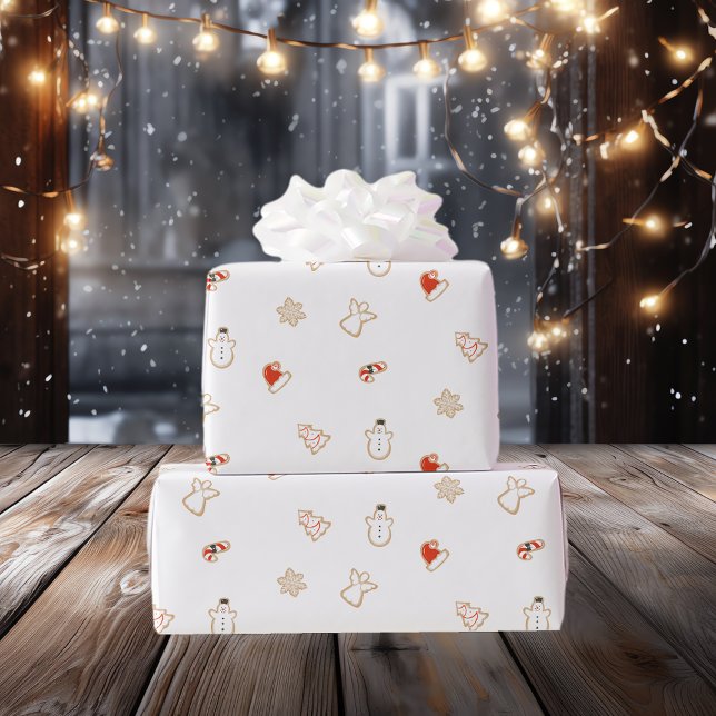 Tiny Christmas Cookies Seamless Pattern | Whiter Wrapping Paper (Creator Uploaded)