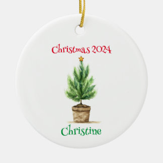 Tiny Christmas Tree Personalised Ornament