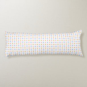 Tiny Colourful Hearts Pattern Yellow Pink Blue Body Cushion
