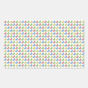Tiny Colourful Rabbit shapes Rectangular Sticker