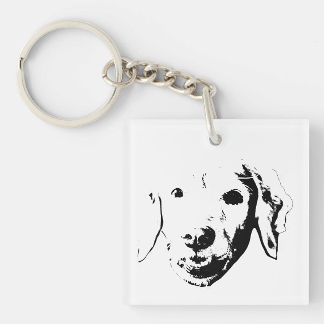 Tiny Comic Pup Key Ring (Front)