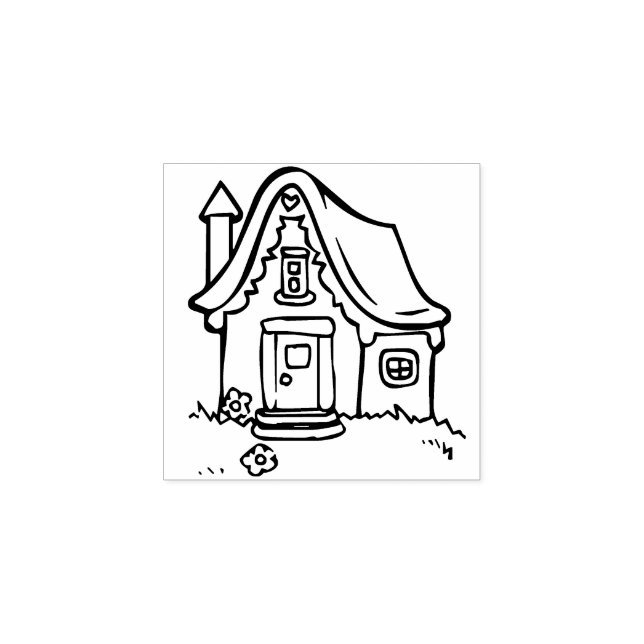 tiny cottage art stamp (Imprint)