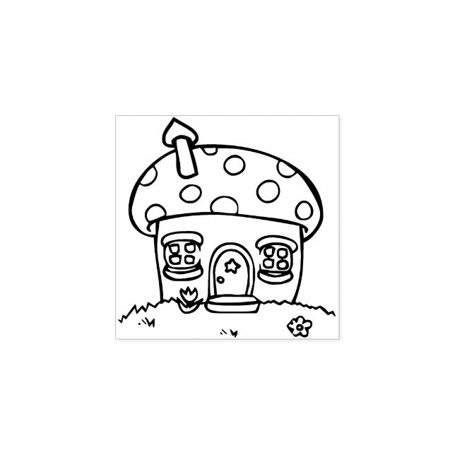 tiny cottage art stamp (Imprint)