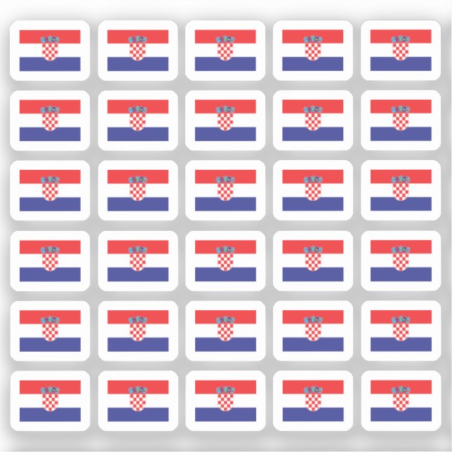 Tiny Croatia Flag 30pcs  (Front)