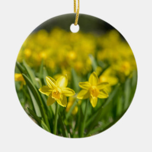 Tiny Daffodils Ceramic Tree Decoration