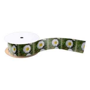 Tiny daisies satin ribbon