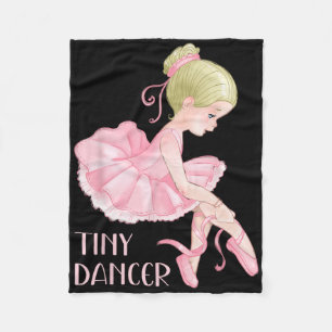 Tiny Dancer Ballerina Girl Ballet Dancing Kids Dan Fleece Blanket