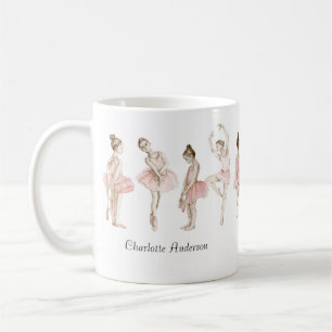 Tiny Dancer Ballerina Pink Blush Girls Birthday Coffee Mug