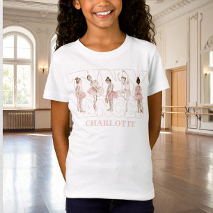 Tiny Dancer Ballerina Pink Blush Girls Birthday T-Shirt