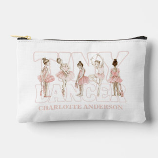 Tiny Dancer Ballerina Pink Girls Birthday Accessory Pouch