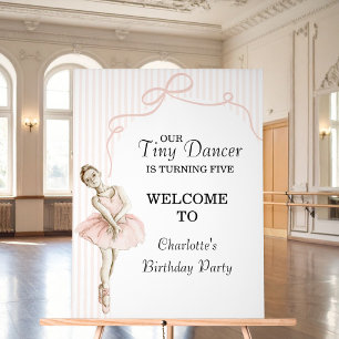 Tiny Dancer Ballerina Pink Girls Birthday Acrylic Sign