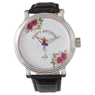 Tiny Dancer Pink Floral Ballet Birthday Party  Key Watch