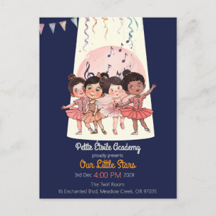 Tiny Dancers Recital Invite – Custom Studio Postcard
