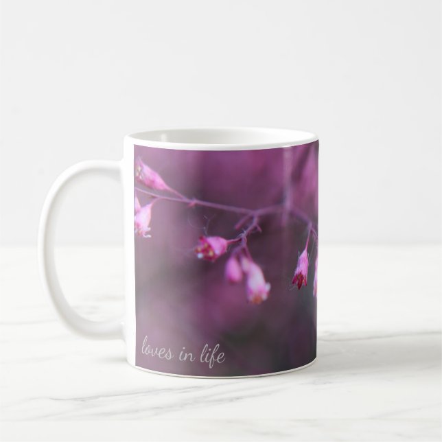 Tiny Delicate Pink Flowers Coffee Mug (Left)