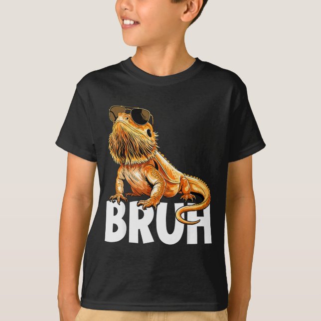 Tiny Dinosaur Bruh Bearded Dragon Lover  T-Shirt (Front)