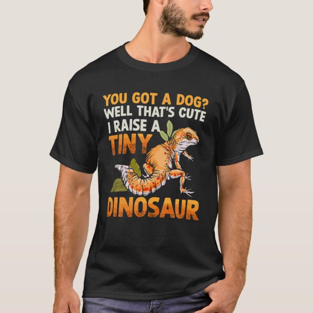 Tiny Dinosaur Cute Lizard Reptile Leopard Gecko Ki T-Shirt (Front)