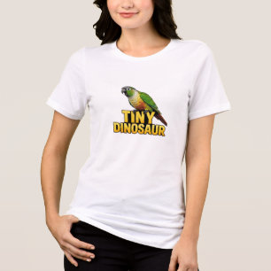 Tiny Dinosaur Green Cheek Conure Tri-Blend Shirt