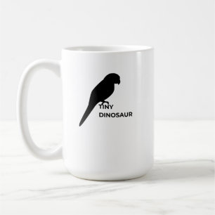 Tiny Dinosaur Parrot Silhouette – Cute Parrot Dino Coffee Mug