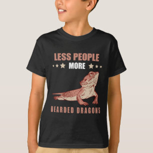 Tiny Dinosaur Reptile Lover Less People More Beard T-Shirt