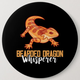 Tiny Dinosaur Whisperer Pet Reptile Lover Bearded 6 Cm Round Badge