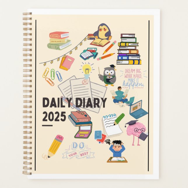 Tiny Emoji Magic – A Whimsical Doodle Book Cover Planner (Front)