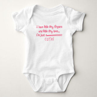 Tiny Fingers Baby Girl So Cute Bodysuit