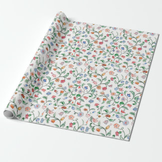 Tiny Floral Twines on wrapping paper