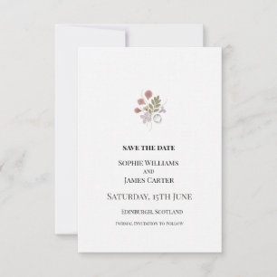 Tiny Floral Wedding Save The Date