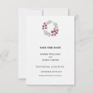Tiny Floral Wedding Save The Date