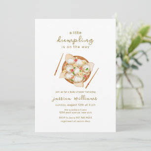 Tiny Flower Bao Dumpling Baby Shower  Invitation