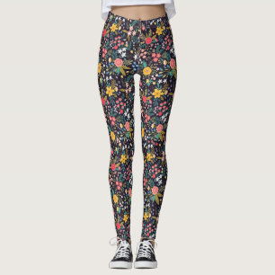 Tiny flower pattern leggings