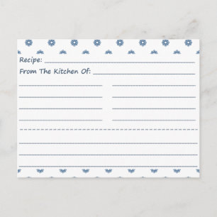 Tiny Flowers Blank Recipe Cards