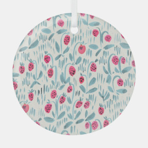 Tiny Flowers: Watercolor Seamless Glass Tree Decoration