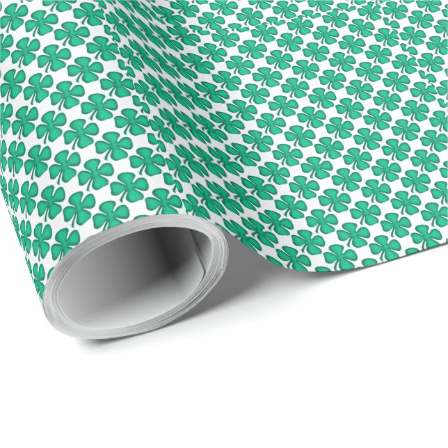 Tiny Four Leaf Clovers matte wrapping paper (Roll Corner)
