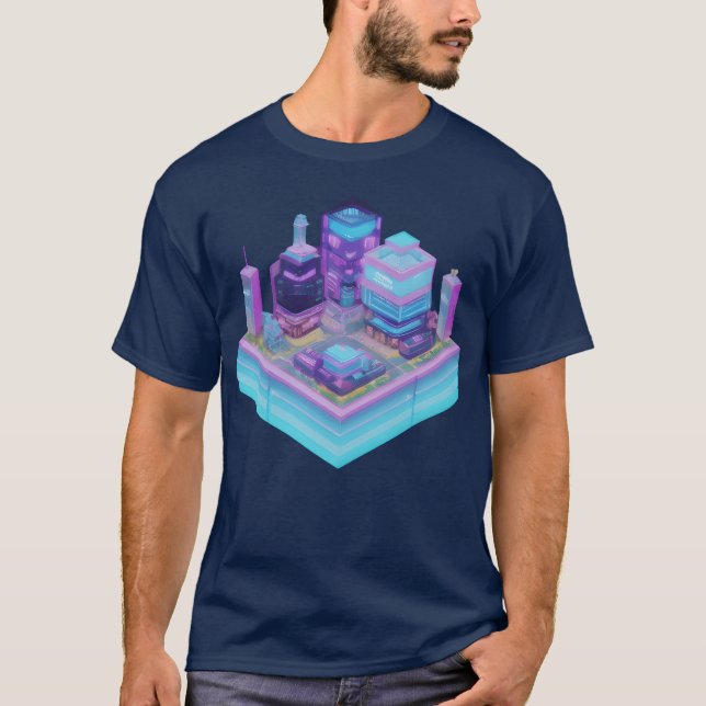 Tiny Future City Isometric T-Shirt (Front)
