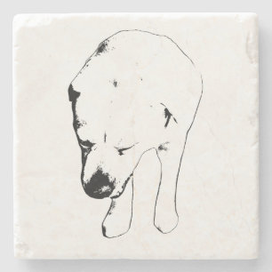 Tiny Gallery Lab, Winter Poise Stone Coaster