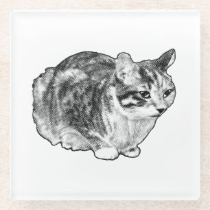 Tiny Gallery: Loaf with Winter Dots Glass Coaster