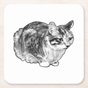 Tiny Gallery: Loaf with Winter Dots Square Paper Coaster