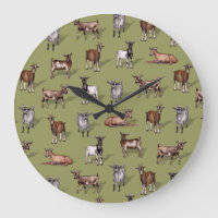 Tiny Goats on Green - Goat Herd Pattern