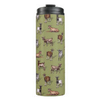 Tiny Goats on Green - Goat Herd Pattern