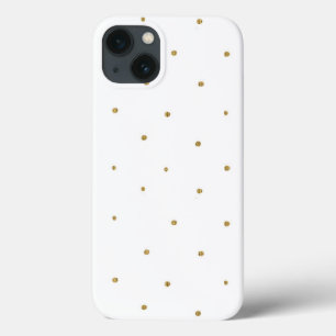 Tiny Gold Glitter Dots Golden Glittery Polka Dots iPhone 13 Case
