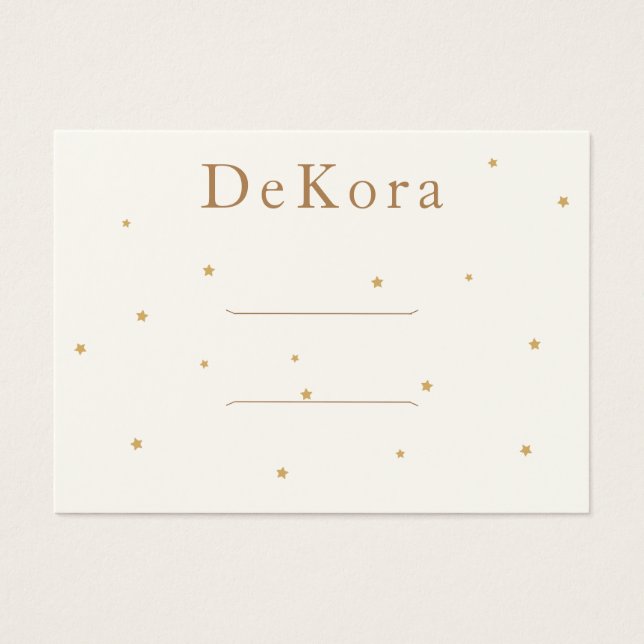 Tiny Gold Stars Hair Clip Barrette Display Card (Front)