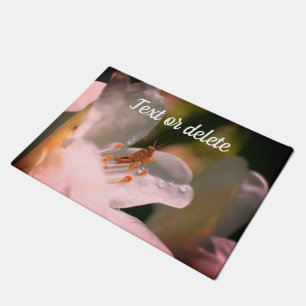 Tiny Grasshopper On Azalea Flower Personalised  Doormat