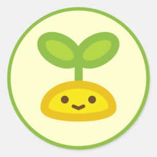 Tiny Green Sprout Classic Round Sticker