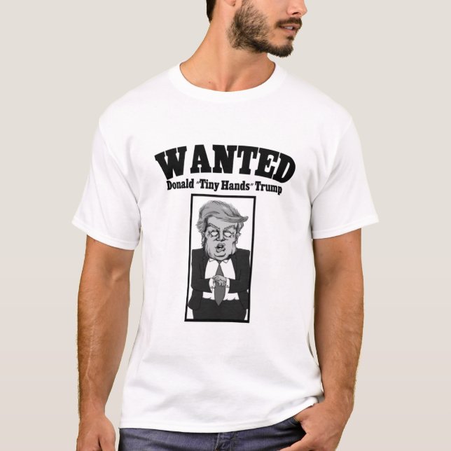Tiny Hand Trump - Black and white T-Shirt (Front)