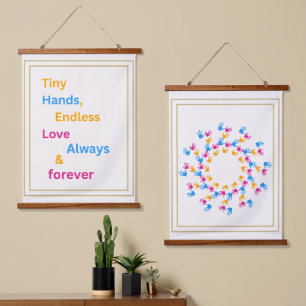 Tiny Hands Endless Love –Family Handprint Wall art