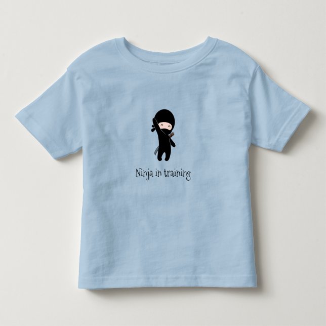 Tiny Happy Ninja in Training Toddler T-Shirt (Front)