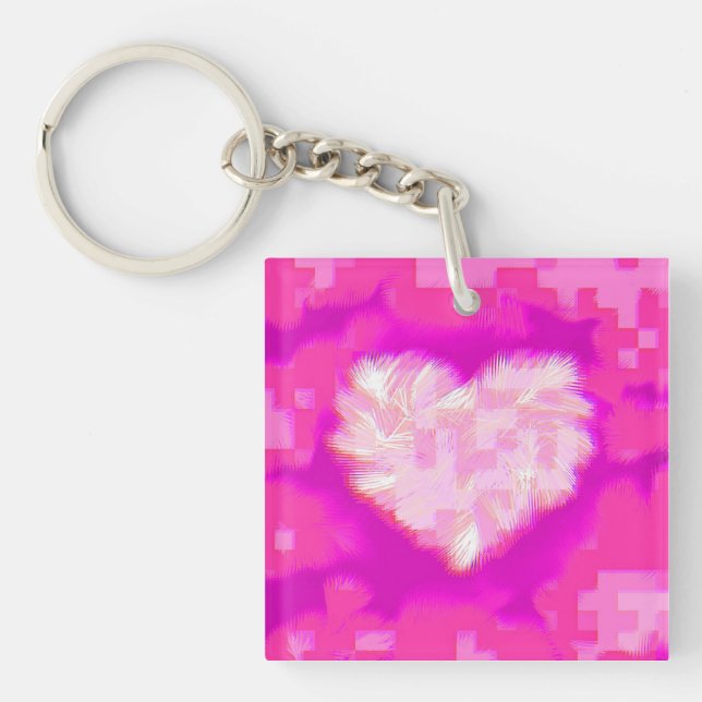 Tiny Heart Compartments Key Ring (Front)