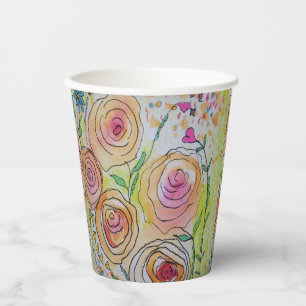 Tiny Hearts and Flowers Paper Cups
