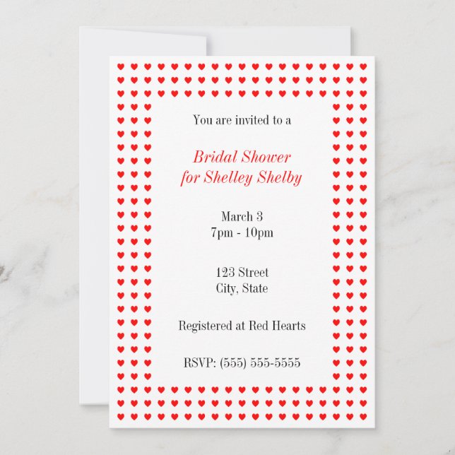 Tiny Hearts Invitation (Front)